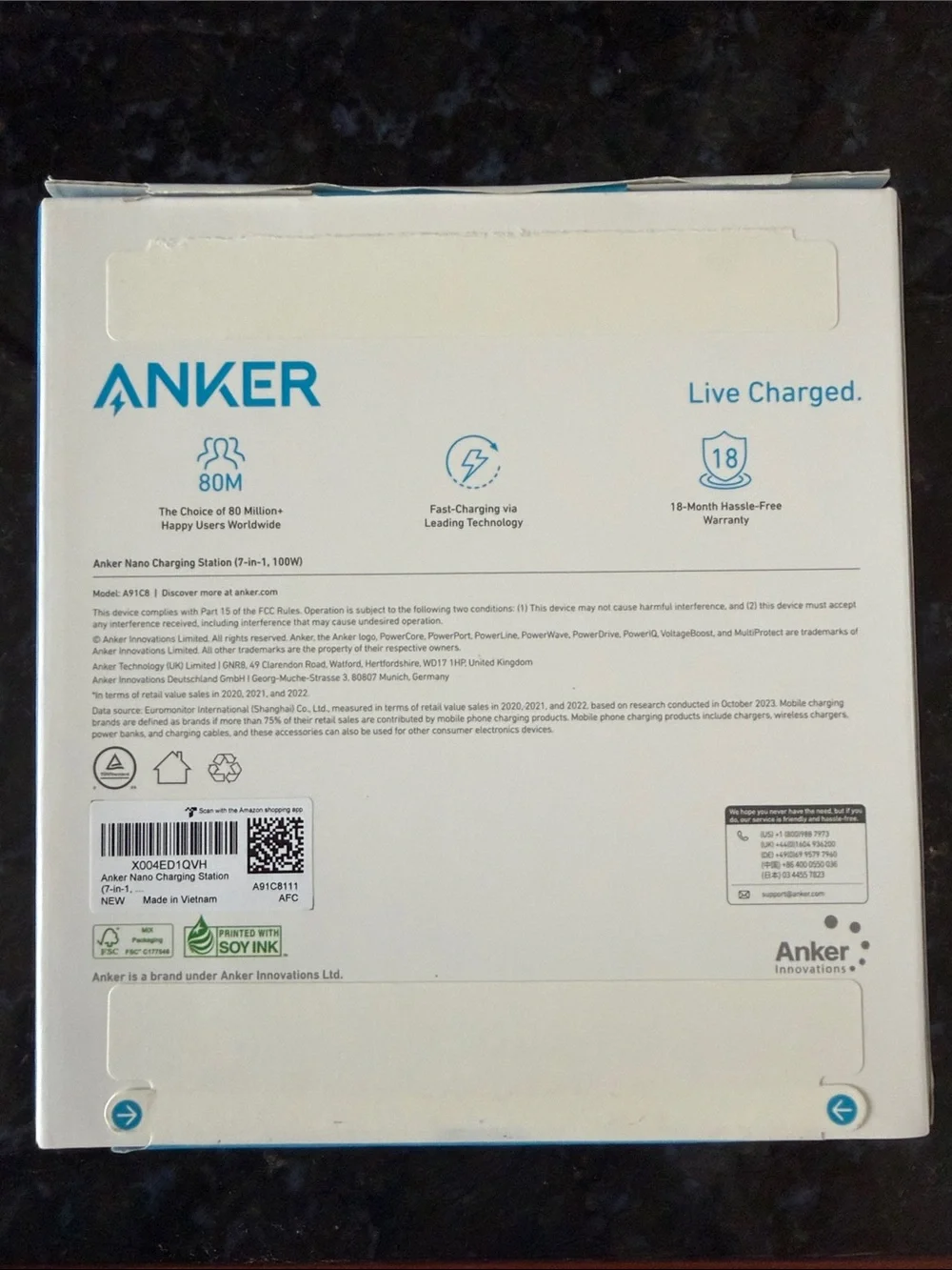 Anker Nano 100W 7-in-1 Charging Station - Black